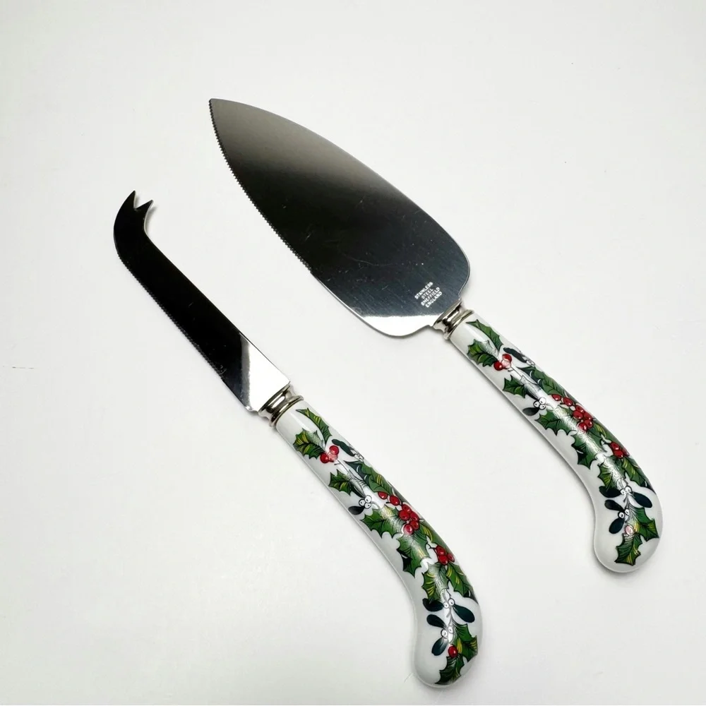 House of Prill Holly Sheffield Stainless Cheese Knife Pie Server Set